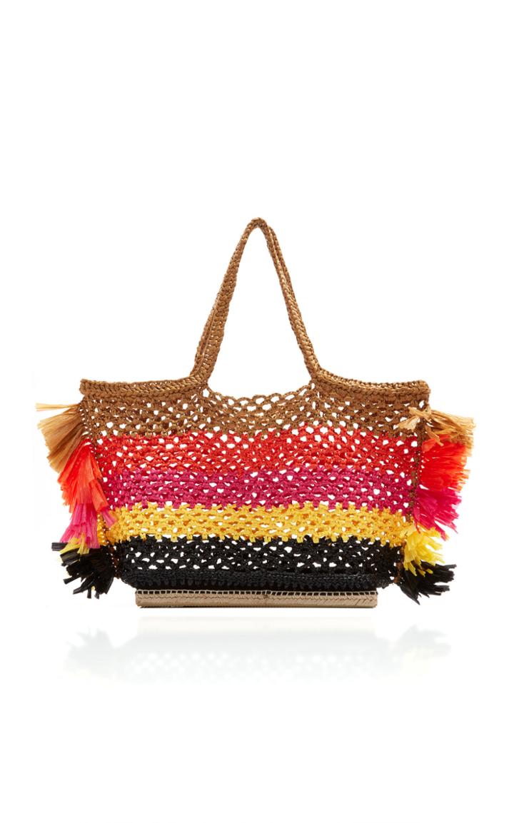 Altuzarra Espadrille Large Striped Open-knit Tote