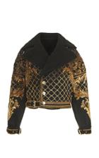 Moda Operandi Balmain Embroidered Aviator Jacket
