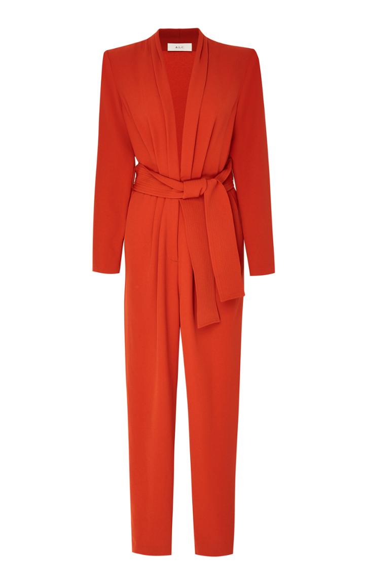 A.l.c. Kieran Belted Crepe Jumpsuit