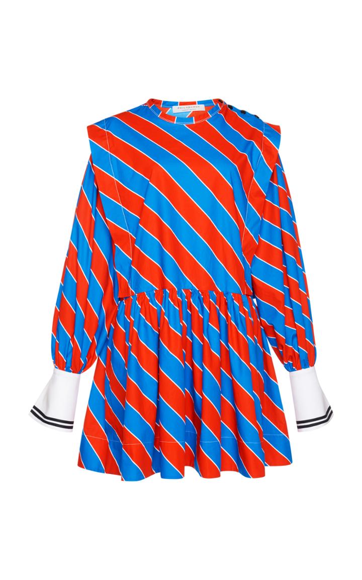 Philosophy Di Lorenzo Serafini Poplin Striped Dress