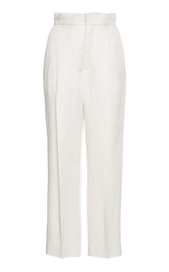 Dundas Pleated Satin Trouser