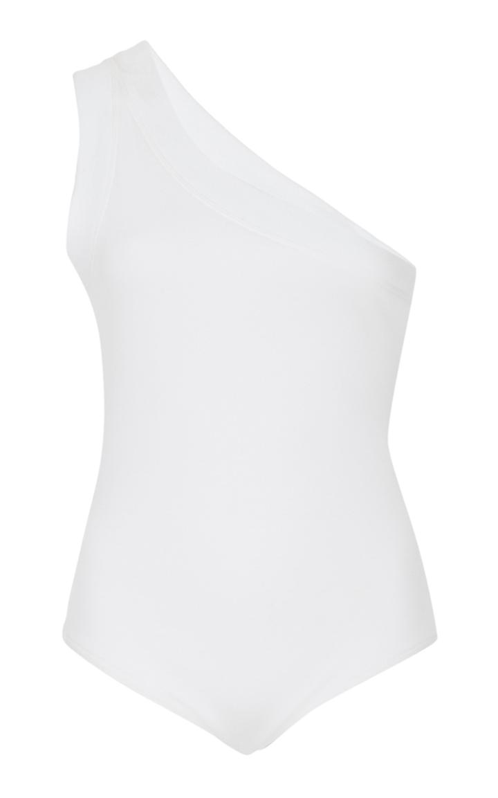 Moda Operandi Brandon Maxwell One Shoulder Pique Top Size: 0