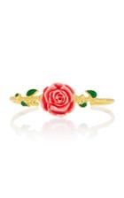 Aurlie Bidermann Rose Bracelet With Pink And Green Enamel