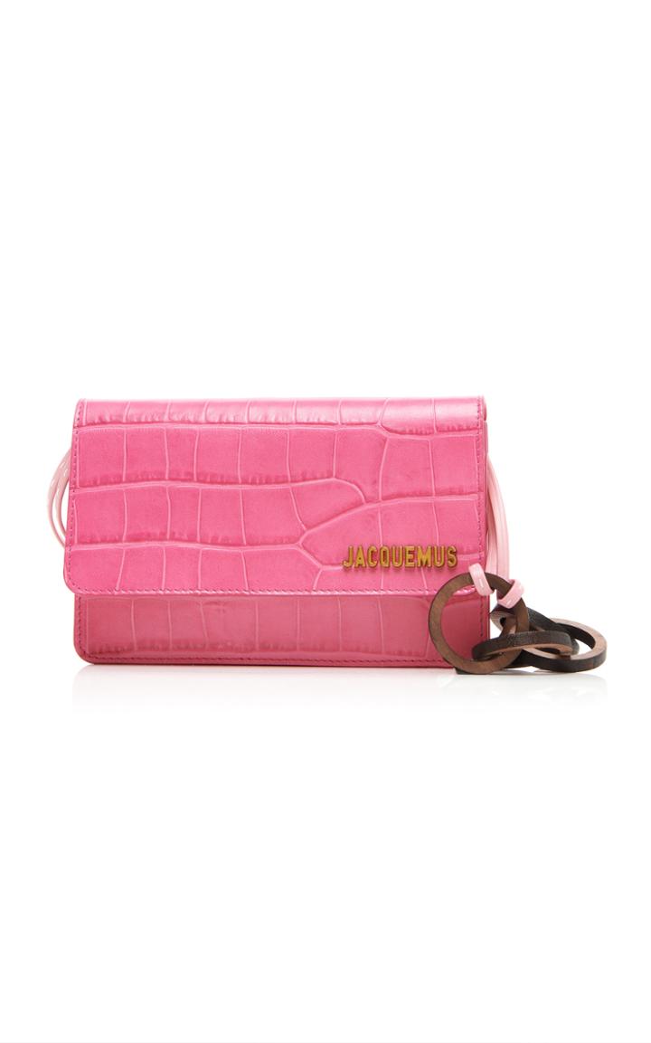 Moda Operandi Jacquemus Le Riviera Croc-effect Leather Shoulder Bag