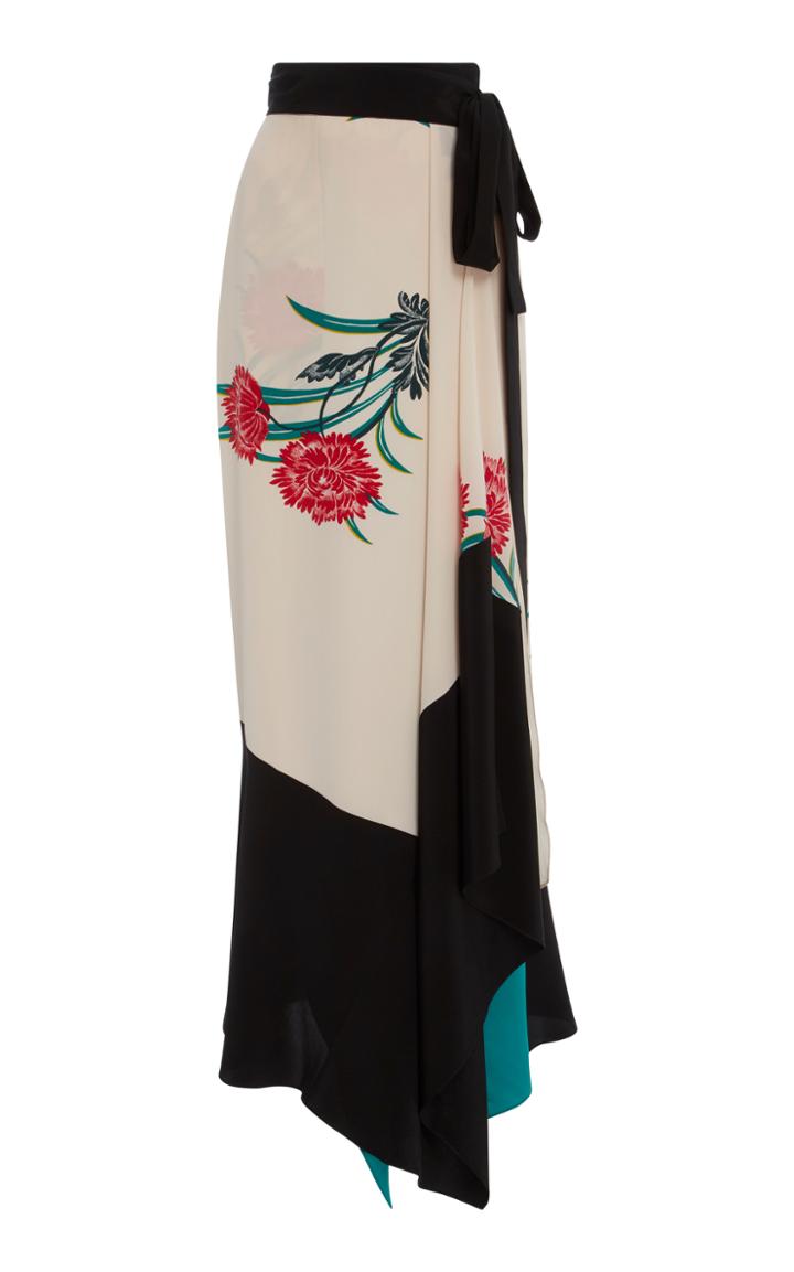 Diane Von Furstenberg Draped Wrap Midi Skirt