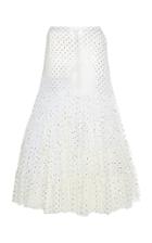 Moda Operandi Anas Jourden Ruffled Polka-dot Print Midi Skirt Size: 34