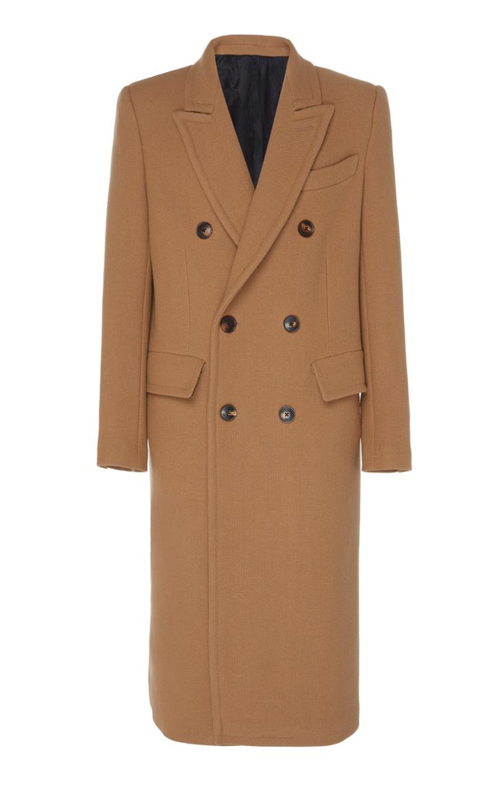 Ami Double-breasted Long Lined Coat