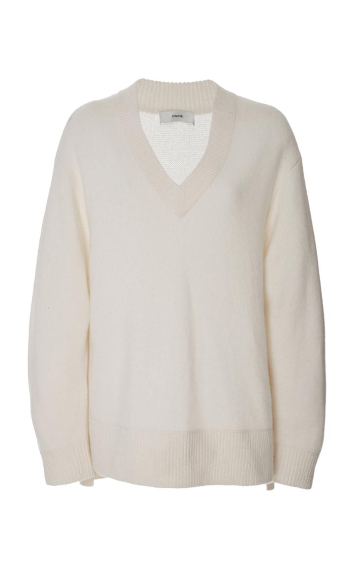 Vince Oversized Ribbed-knit Cashmere Sweater