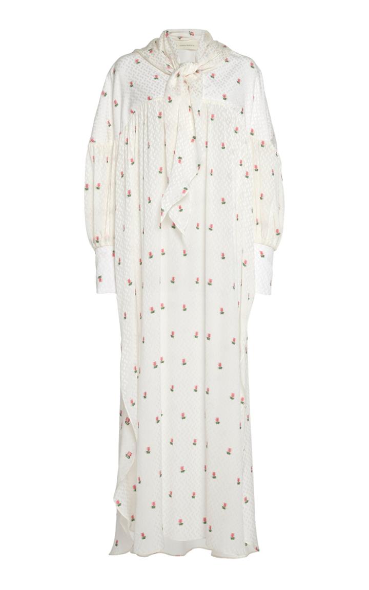 Sandra Mansour Summer Floral Silk-blend Dress