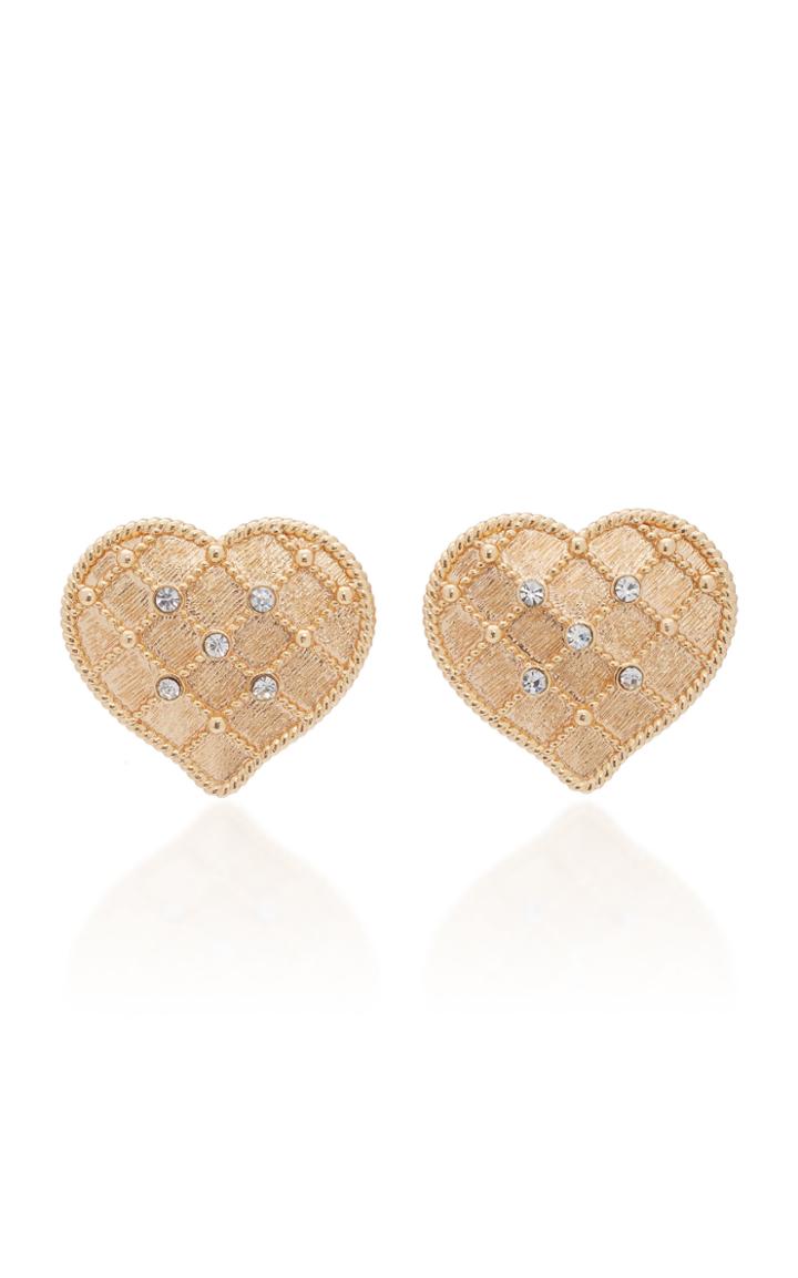 Fallon Heart Of Gold Gold-plated Stud Earrings