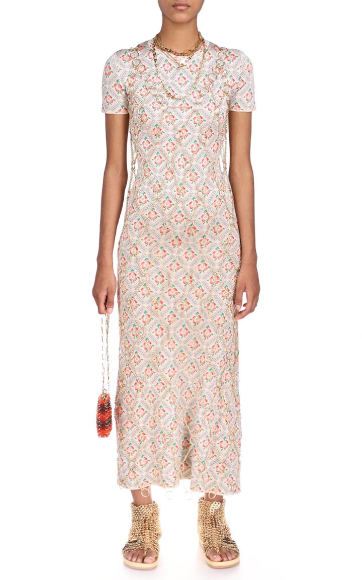 Moda Operandi Paco Rabanne Floral-print Stretch-jersey Midi Dress