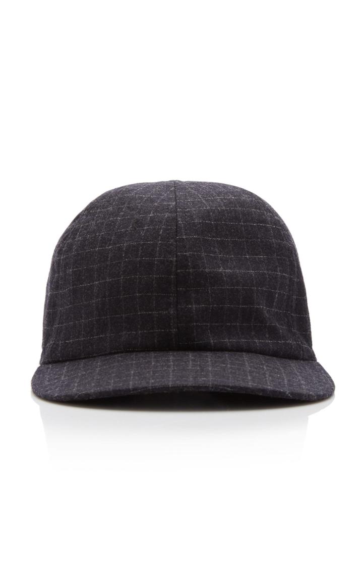 Moda Operandi Gabriela Hearst Windowpane Cashmere Baseball Cap