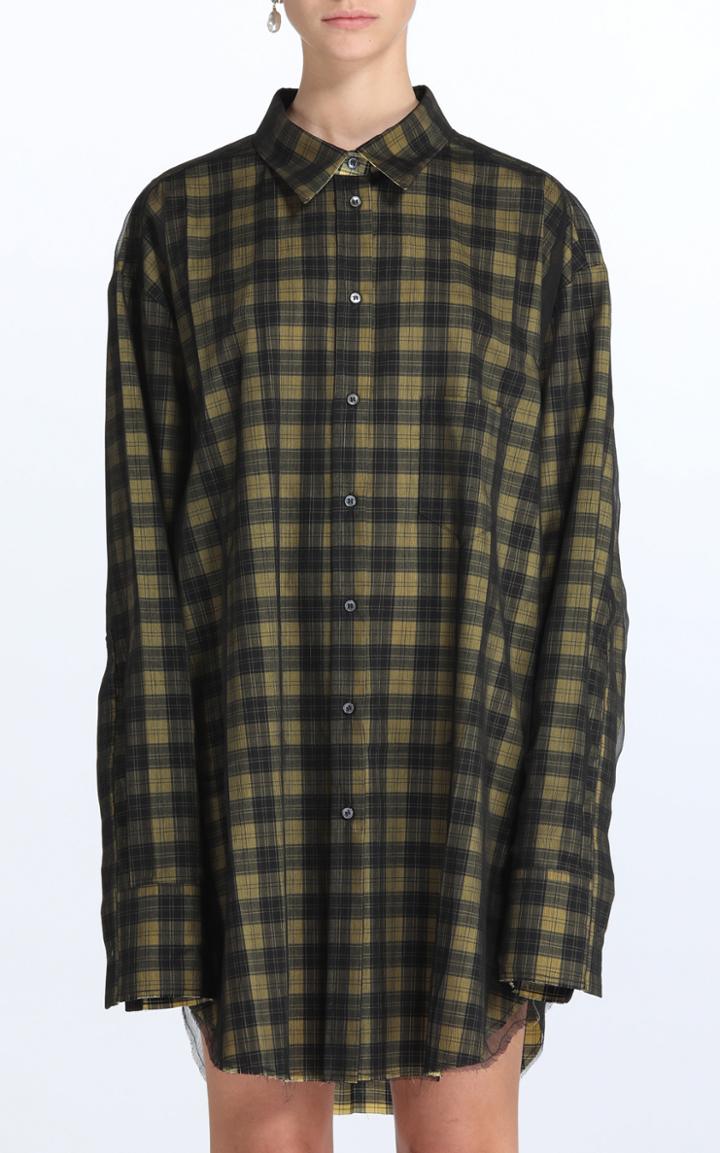 Moda Operandi N21 Oversized Check/chiffon Shirt
