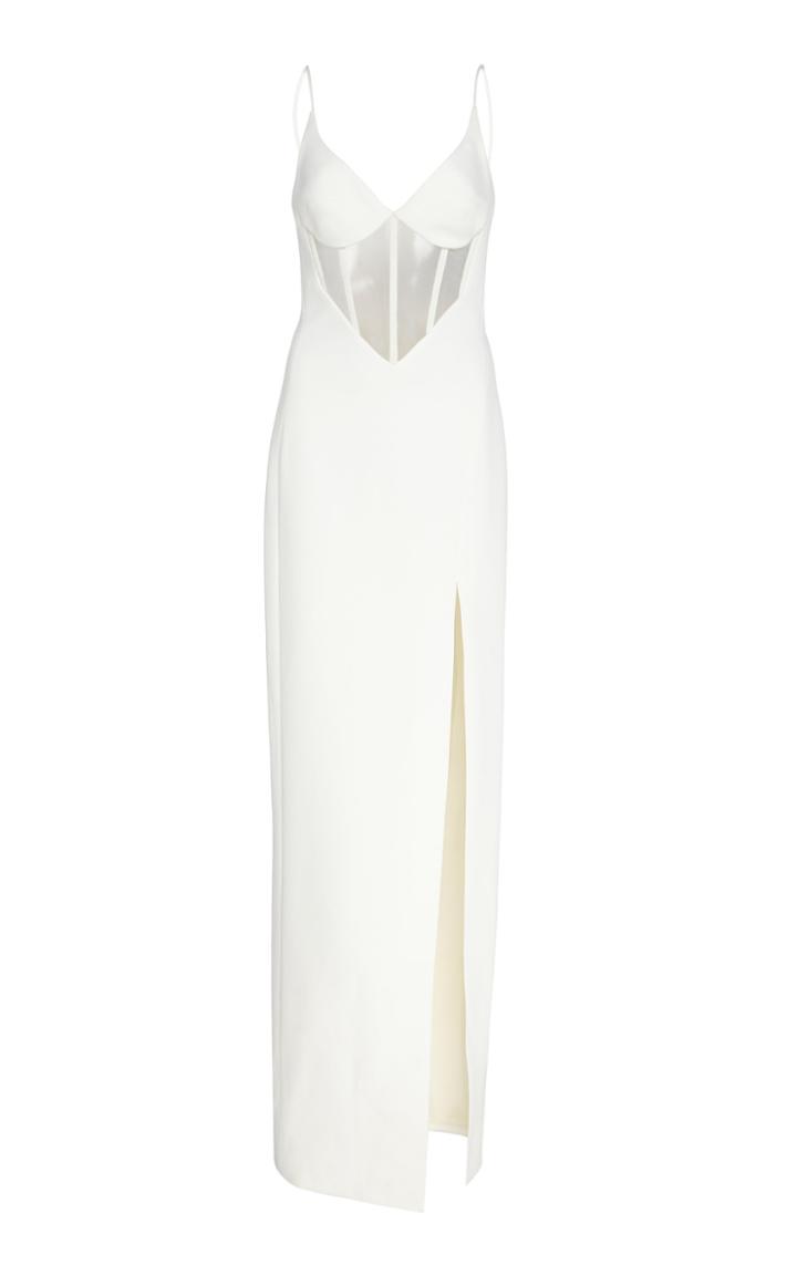 David Koma Triangle Tulle-trimmed Corset Dress