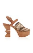 Salvatore Ferragamo Antium Woven Clogs