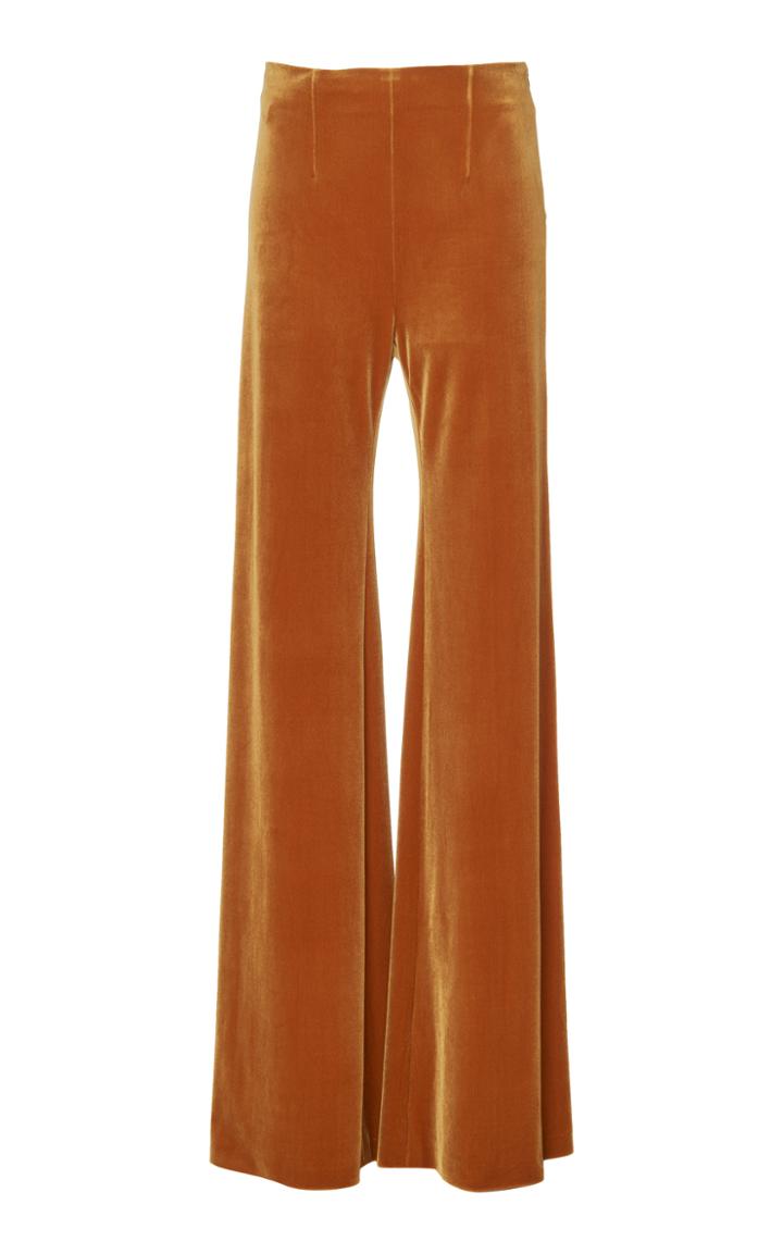 Galvan Winter Sun Velvet Flared Pants Size: 34