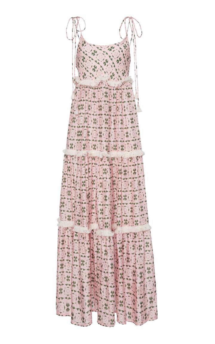 Verandah Wanderlust Tied-shoulder Tiered Maxi Dress