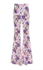 Christian Siriano Embroidered Floral Flare Trouser