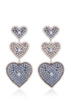 Dannijo Pavos Blue Heart Drop Earrings