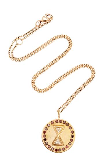 Misahara Unity Charm 18k Rose Gold Diamond Necklace