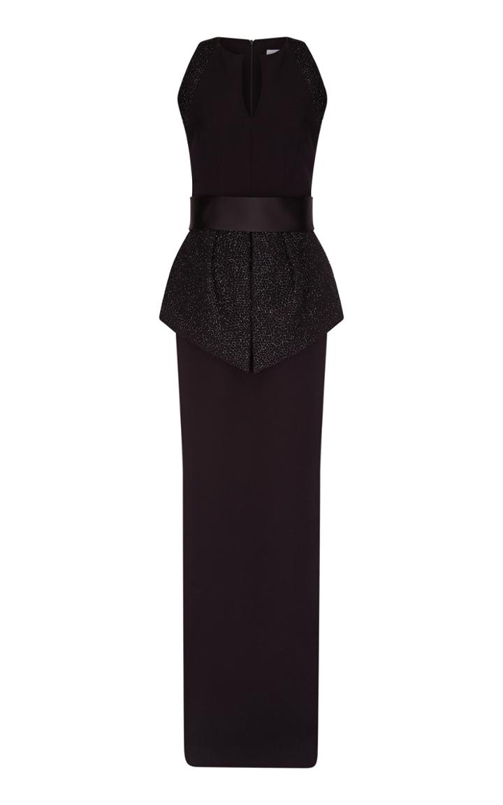 Moda Operandi Safiyaa Crystal Glittered-lace Heavy Crepe Top