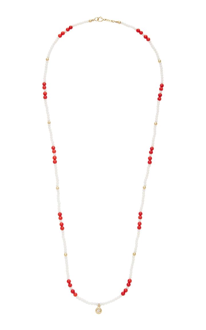 Aron Hirsch Surma 18k Gold, Diamond And Agate Necklace