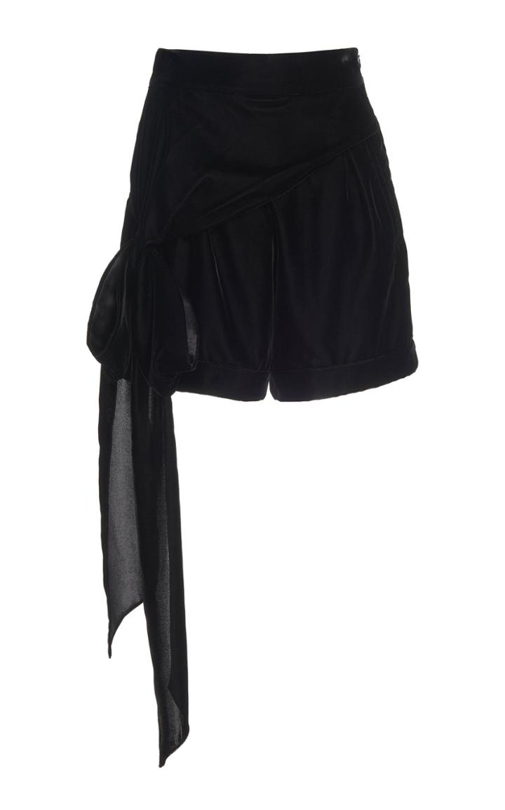 Hellessy Yves Bow Velvet Short