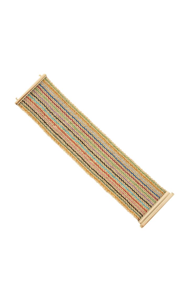 Carolina Bucci Rainbow Striped Woven Bracelet