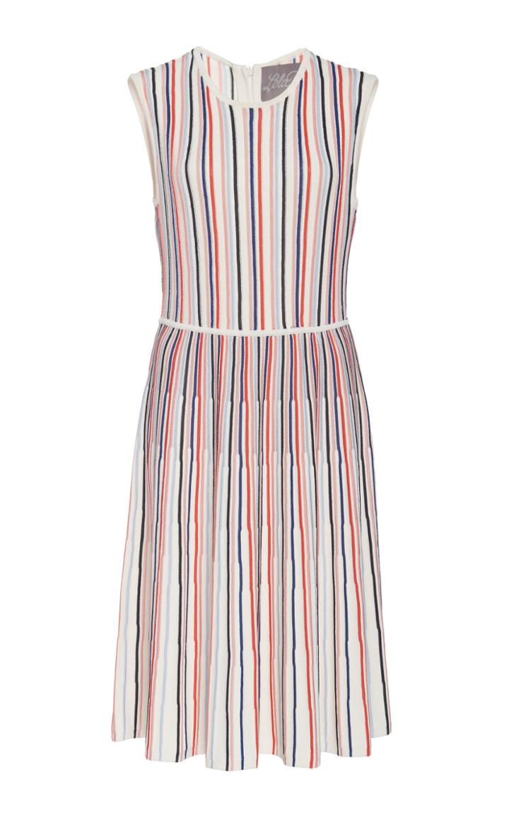 Lela Rose Multi Stripe Knee Length Dress
