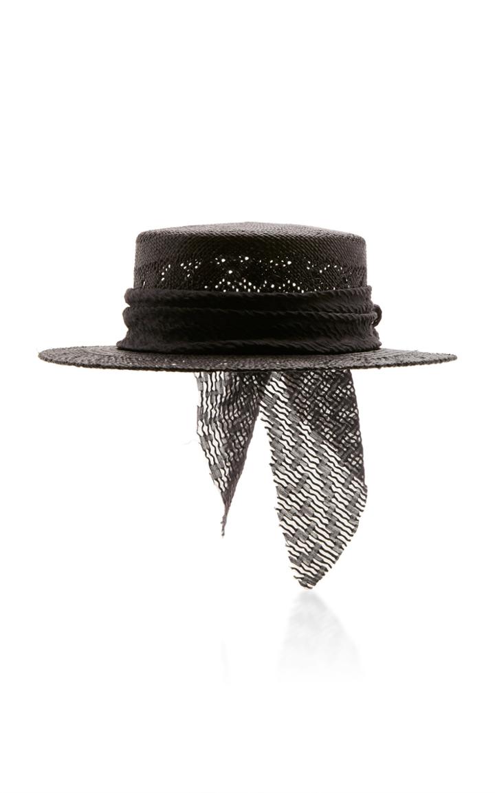Maison Michel Kiki See Through Straw Hat