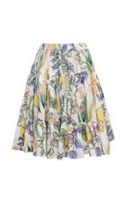 Moda Operandi La Doublej Love Printed Cotton Skirt Size: S