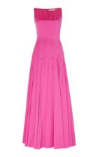 Emilia Wickstead Amita Square Neck Cotton Blend Gown