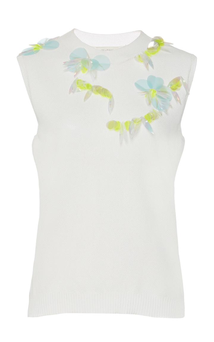Delpozo Fil Coup Embroidered Top