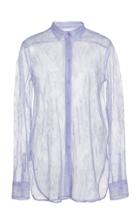 Dondup Sheer Lace Button-up Shirt