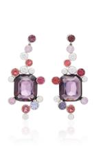 Martin Katz One-of-a-kind Cushion Shaped Grey-purple Spinel Earrings