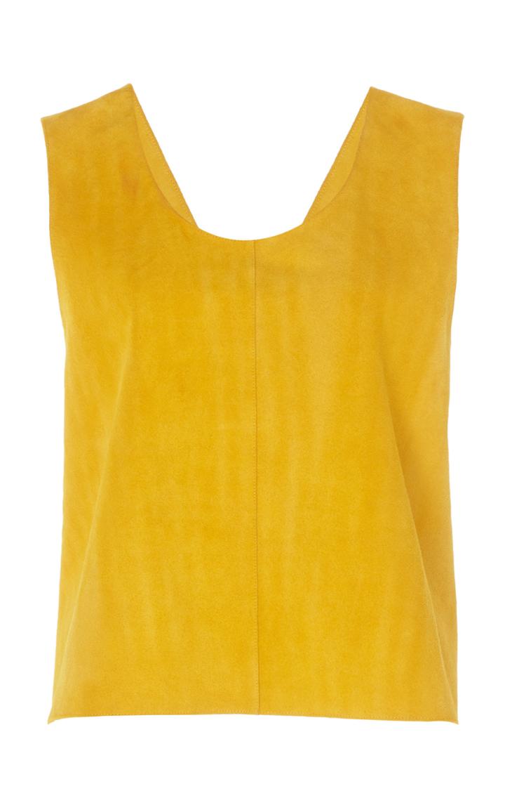 Albus Lumen Lim Suede Sleeveless Top