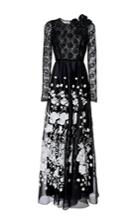 Andrew Gn Lace Sleeve Gown
