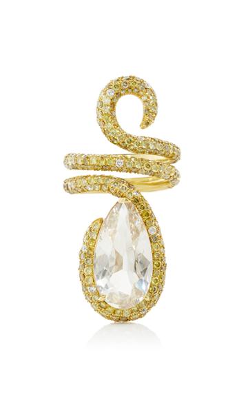 Paolo Costagli Gia Certified Pear Shape Antique Diamond Snake Ring