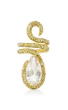 Paolo Costagli Gia Certified Pear Shape Antique Diamond Snake Ring