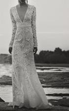 Costarellos Floral Lace High Low Dress