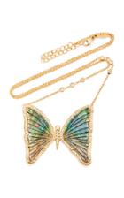 Jacquie Aiche One Of A Kind 14k Yellow Gold Large Opal Butterfly Necklace