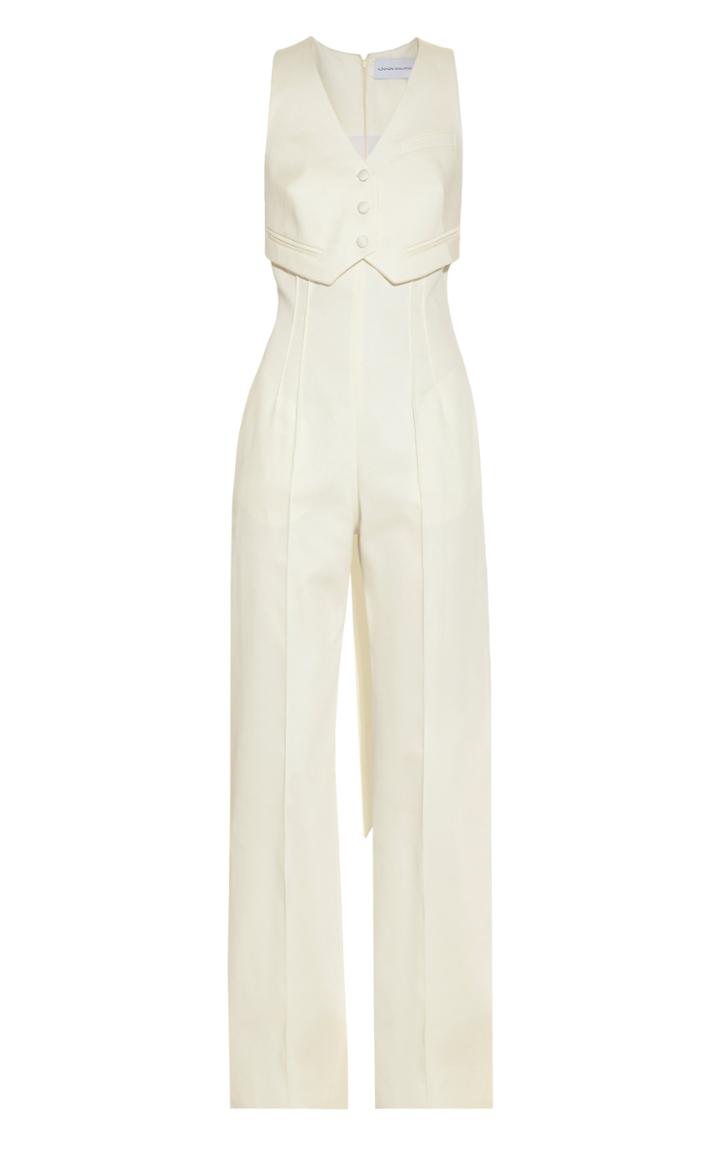 Aleksandre Akhalkatsishvili Slim Vest Cotton Jumpsuit
