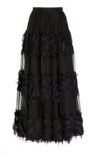 Noon By Noor Nik Fringe Organza Panelled Skirt