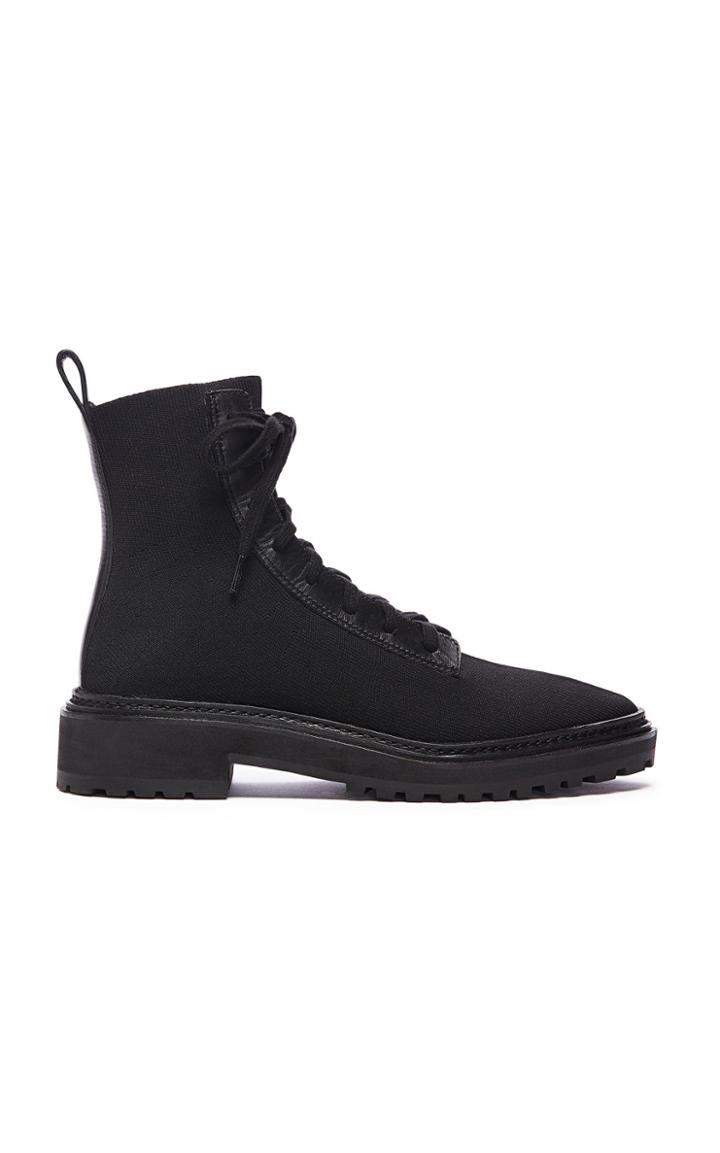 Loeffler Randall Brady Stretch Knit Combat Boots
