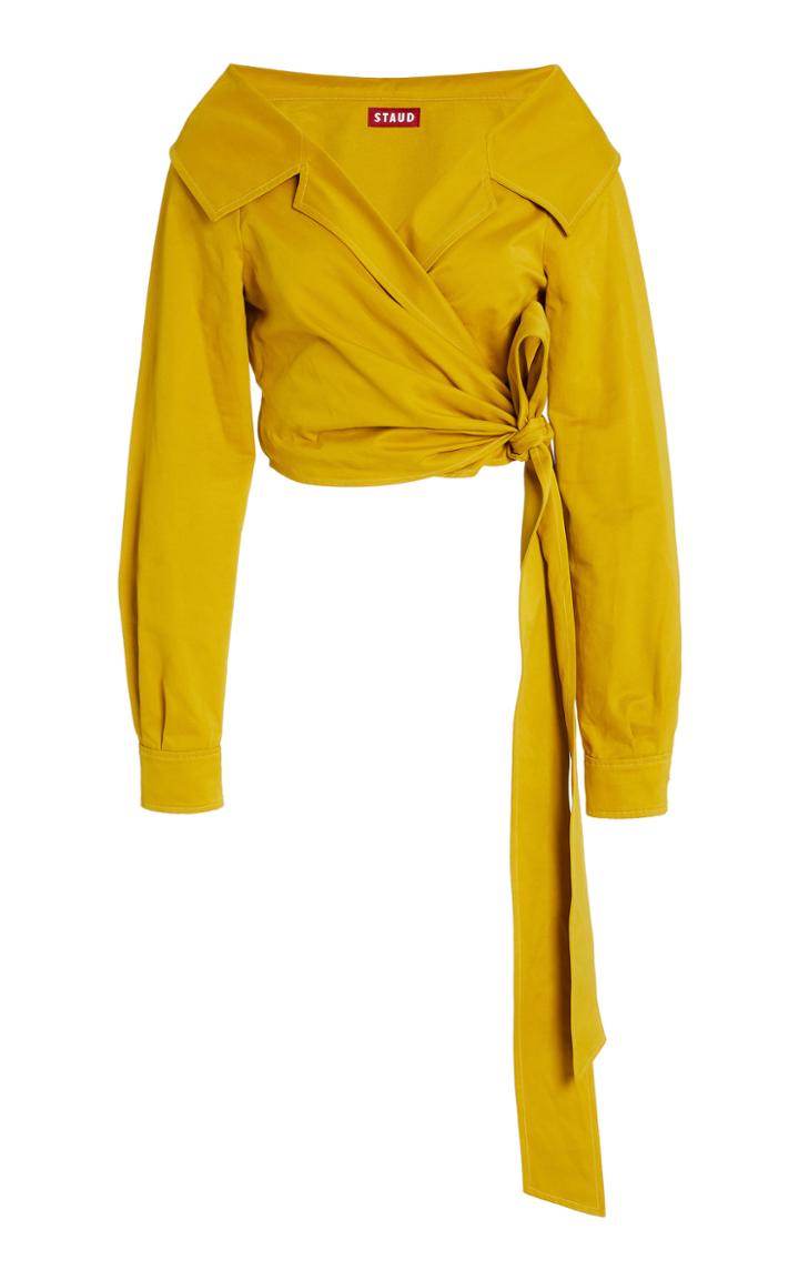 Moda Operandi Staud Wiz Off-the-shoulder Tie Top