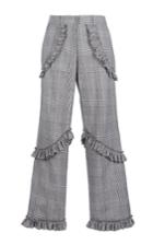 Simone Rocha Prince Of Wales Check Frill Trousers