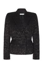 Moda Operandi Unttld Leopard Jacquard Basque Jacket Size: 2
