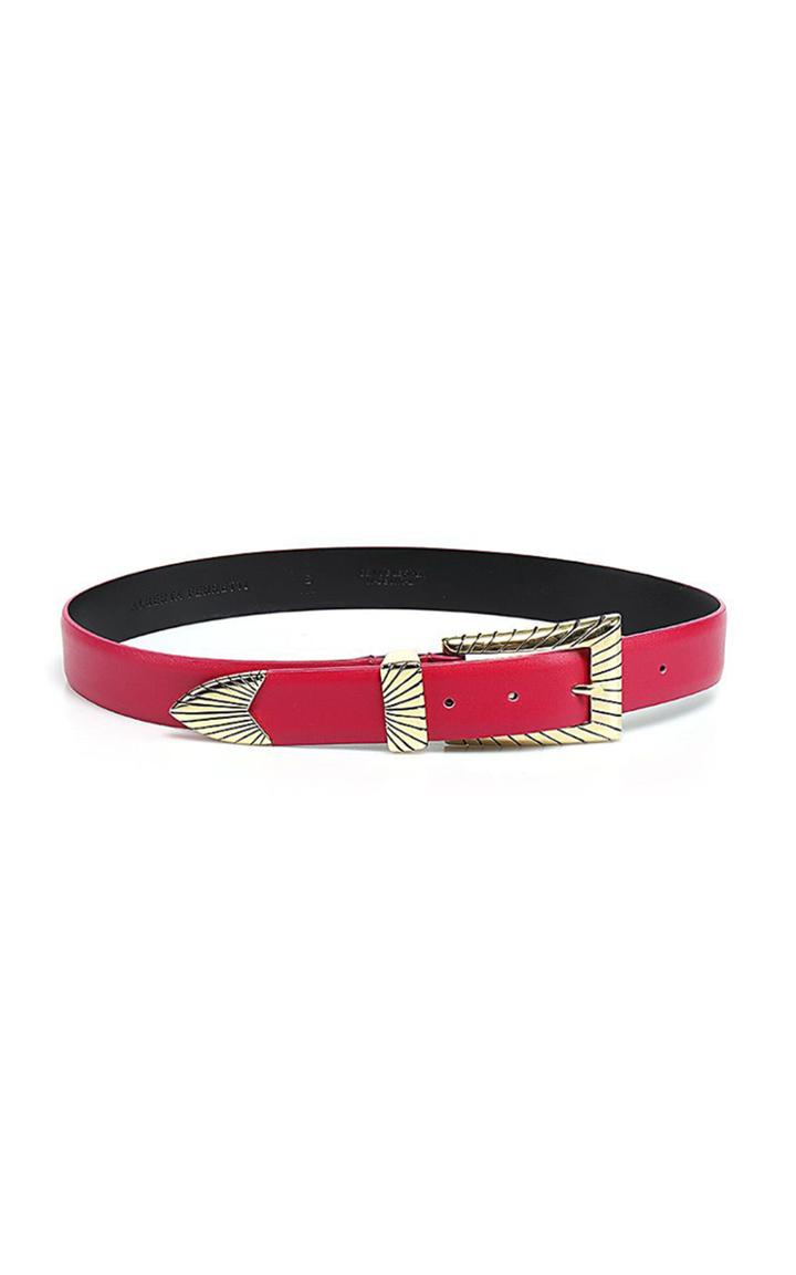 Moda Operandi Alberta Ferretti Silver-tone Western Leather Belt