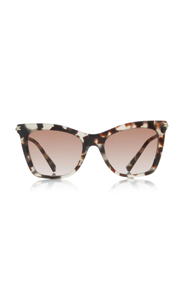 Valentino Tortoiseshell Acetate And Gold-tone Cat-eye Sunglasses
