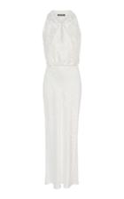 Zac Posen Novelty Satin Back Crepe Sleeveless Dress
